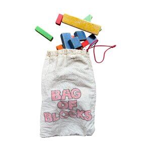 VINTAGE Bag of Blocks